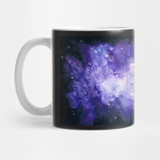 Watercolor Blue Nebula and Starry Sky Mug